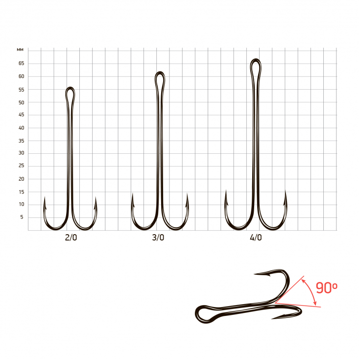 Крючки двойные Saikyo KH-11043 Double Hook (3X LONG)