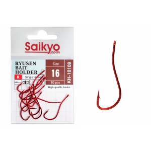 Крючки Saikyo KH-10108 R BN RYUSEN BAIT HOLDER №16 (10 шт.) Крючки Saikyo KH-10108 R BN RYUSEN BAIT HOLDER №16 (10 шт.)
