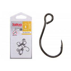 Крючки Saikyo SS075-BN IN-LINE EYE №6 (10 шт.) Крючки Saikyo SS075-BN IN-LINE EYE №6 (10 шт.)
